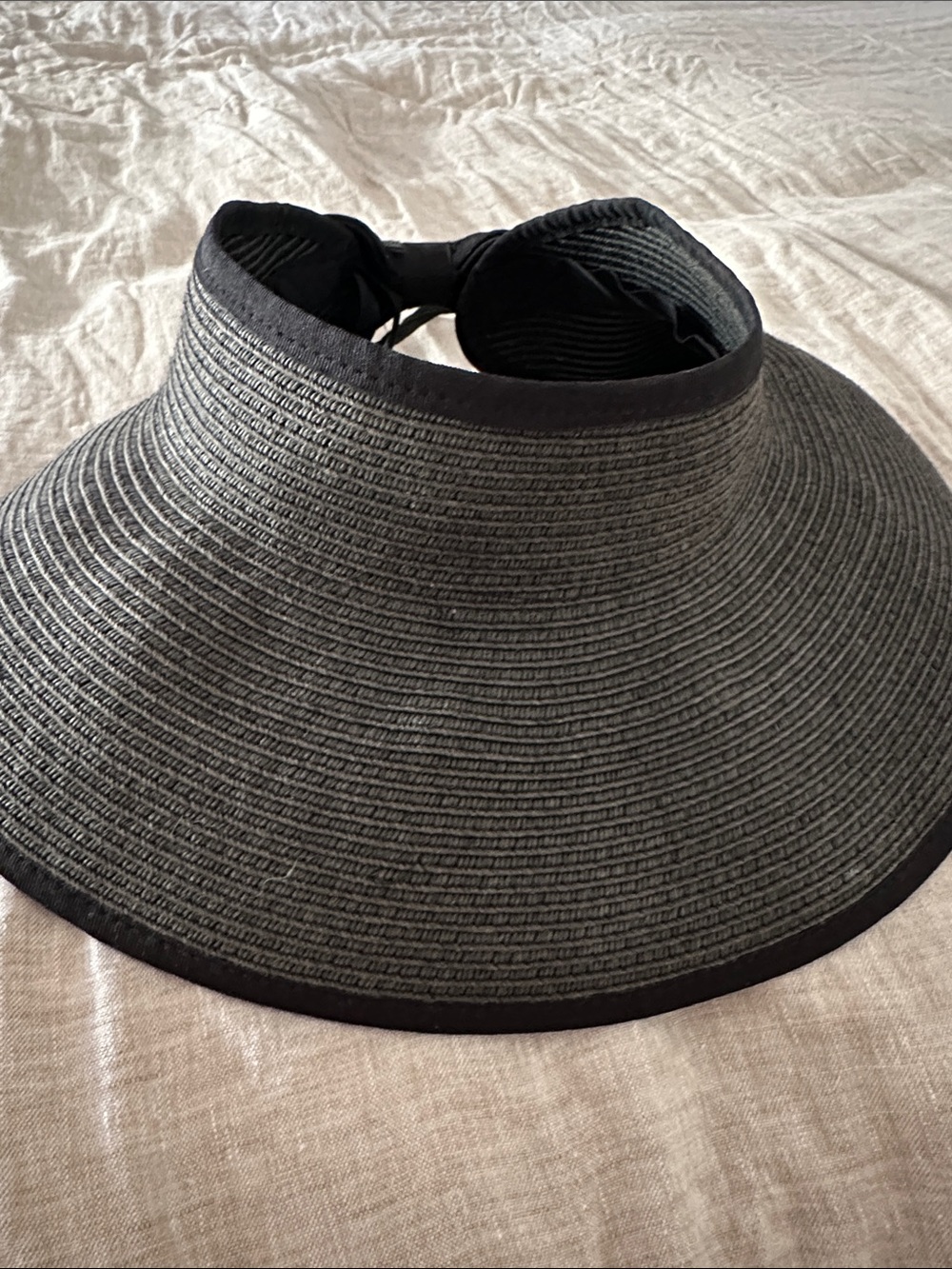 San Diego Hat Co Roll Up Visor Bow Black